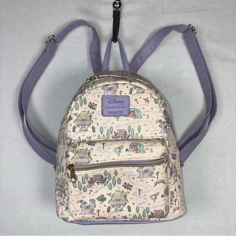 Disney X Loungefly Alice In Wonderland Lavender Map Mini Backpack *READ DESCRIP